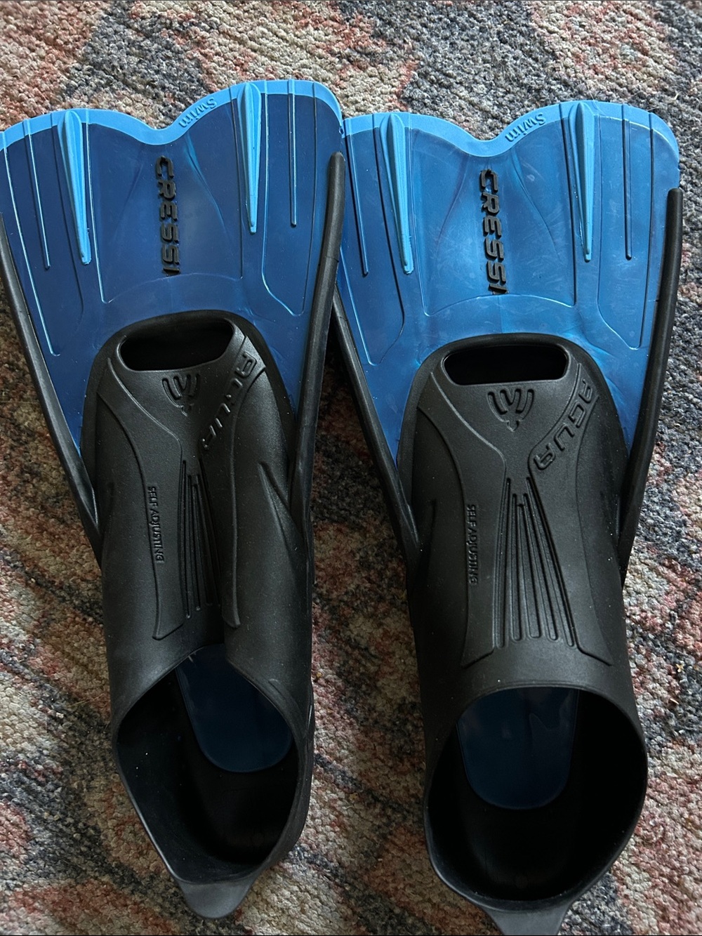 Swim Fins in Blue and Black